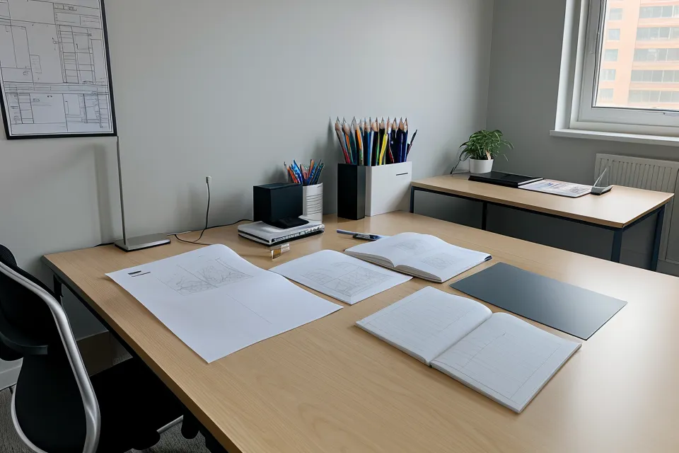 Panel de mesas de trabajo desordenado en Illustrator antes de organizar el portfolio de arquitectura del PFC
