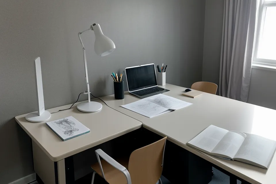 Estilos de trazado en AutoCAD para planos de tesis: ventana de configuración abierta junto a una lámina de PFC en Sevilla