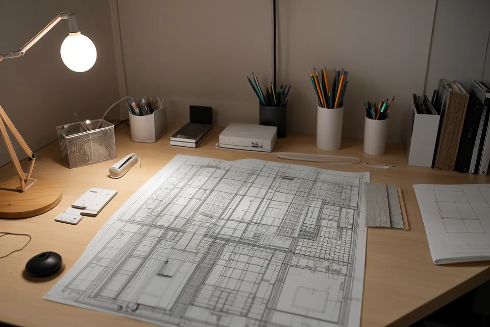 archivo técnico de AutoCAD con capas ordenadas antes de exportar a Illustrator para presentación de proyectos